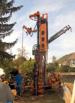 Drilling rig for deep drilling