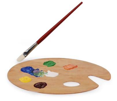 Color palette and brushes