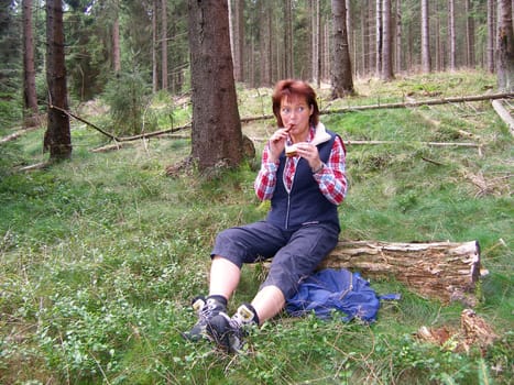 Hiking break in the beautiful Harz Mountains.