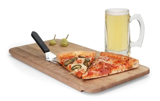 Beer and pizza