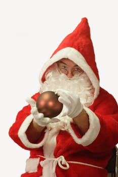Santa Claus with Christmas ball
