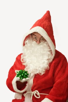 Santa Claus with gift bow