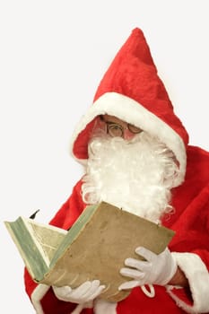 Santa Claus with old book