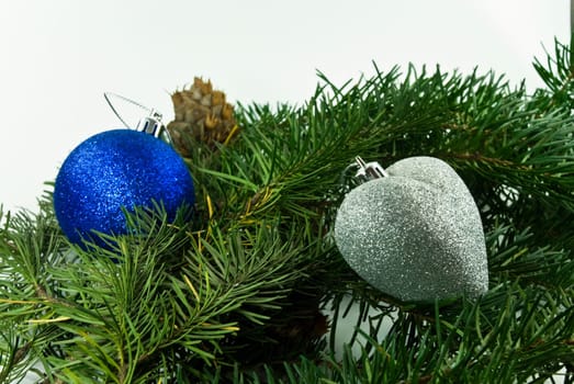 Christmas decorations with Christmas tree
