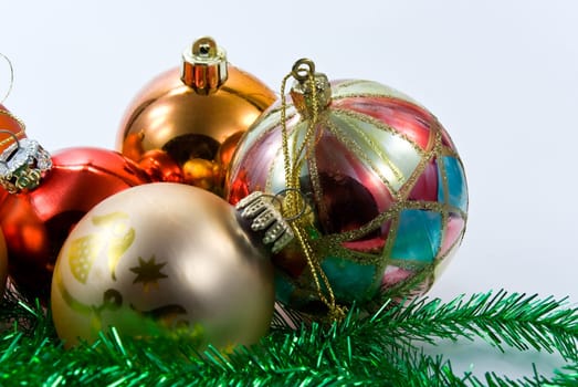 Christmas decorations with baubles