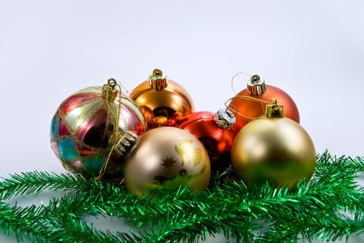 Christmas decorations with baubles