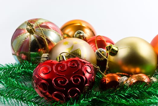 Christmas decorations with baubles