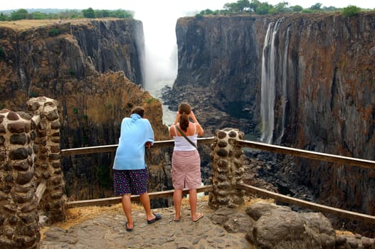 At Victoria Waterfall