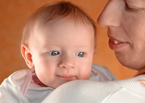 Young mother with her baby