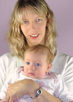Young mother with her baby