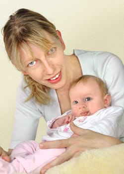 Young mother with her baby