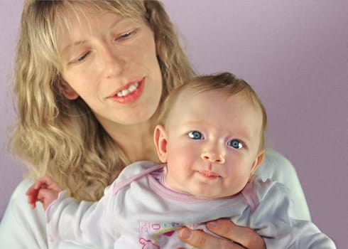 Young mother with her baby