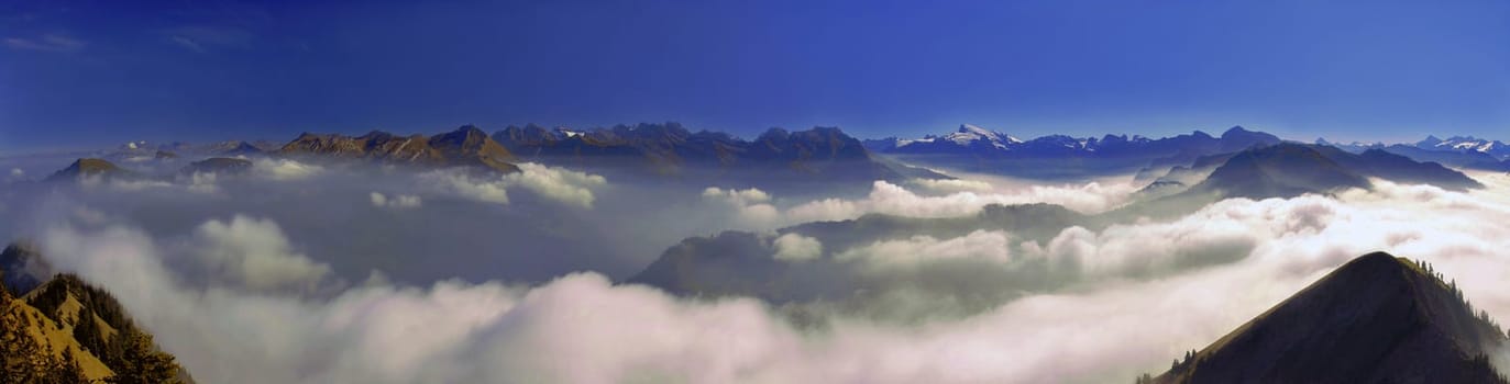 The panorama is composed of four individual images