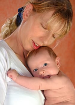 Young mother with baby