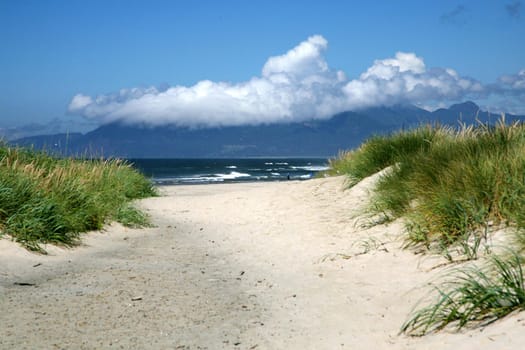 on the beach