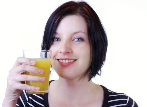 Woman with juice