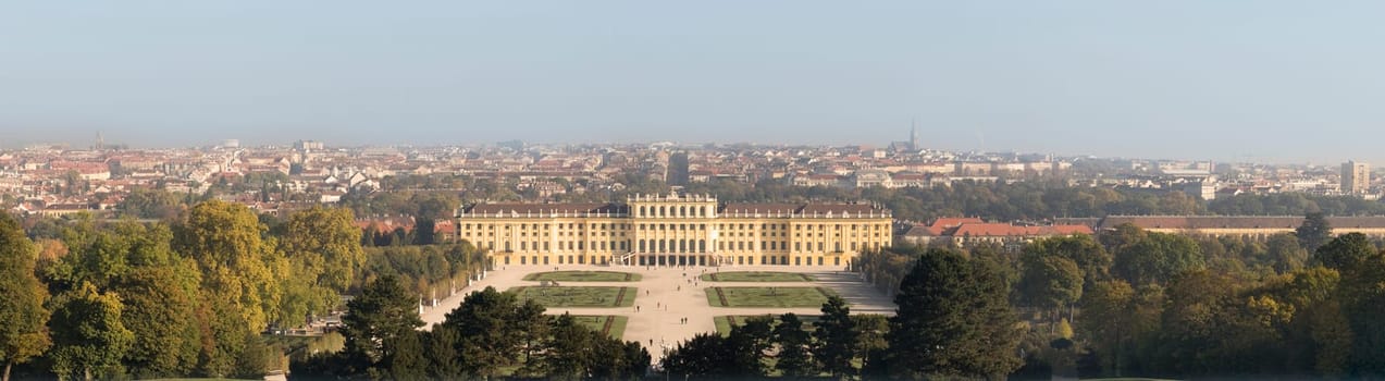 Panorama photo of Schönbrunn Palace,Vienna