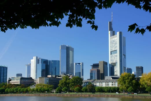 Frankfurt am Main Cyti from the other bank of the Main