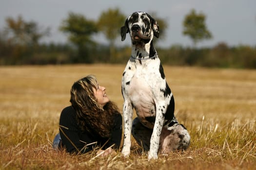 Woman with dog