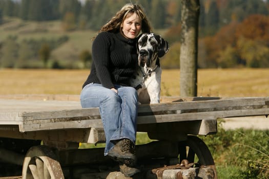 Woman with dog
