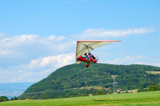 Light aircraft after take-off