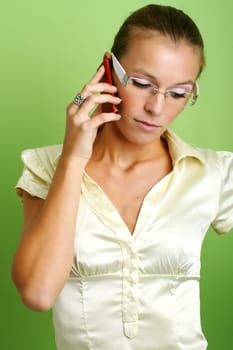 Business woman talking on the phone