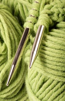 Green knitting