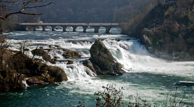 The Rhine Falls near Schaffhausen
