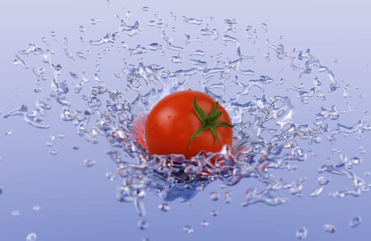 Tomato in water