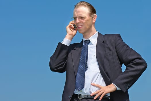 Businessman talking on the phone