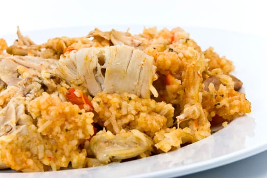 Risotto with fried chicken
