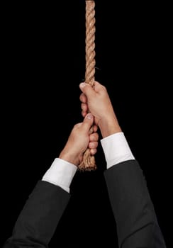 To be at the end of his rope