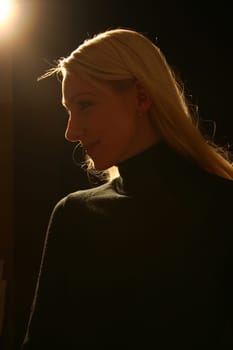 Blonde,young woman (portrait)