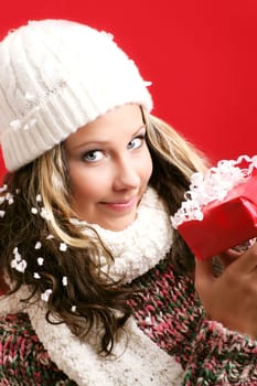 Woman with gift
