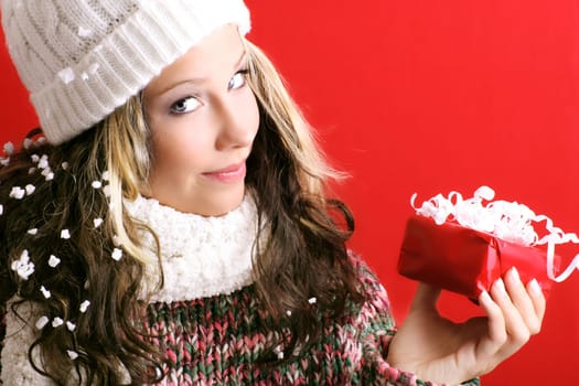 Woman with gift