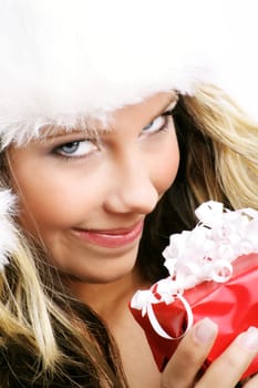 Woman at Christmas
