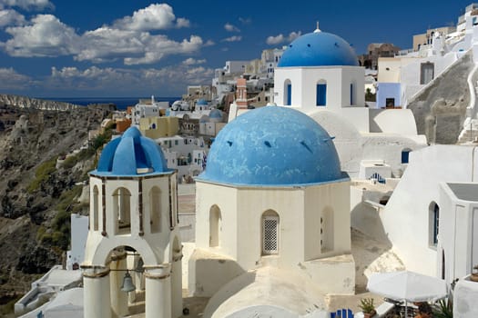 Blue domes in Oia