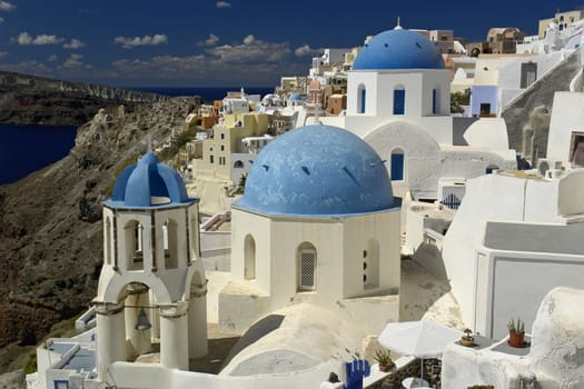 Blue domes in Oia