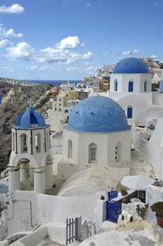 blue domes in Oia