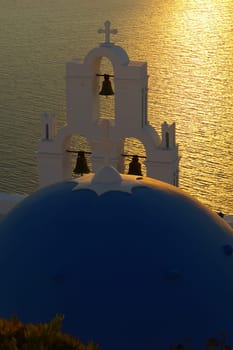 Blue Dome in Fira,Santorini