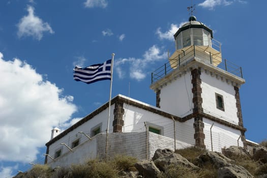 Lighthouse in Santorini