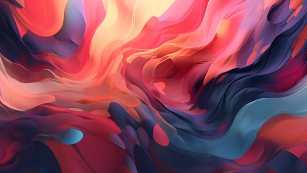 abstract silky colorful shapeless artistic unobtrusive background and wallpaper. Neural network generated in May 2023. Not based on any actual scene or pattern.