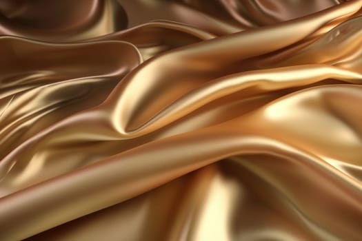 Shimmering with a golden satin texture, this abstract background is perfect for creating a luxurious design. Created using advanced AI technology.