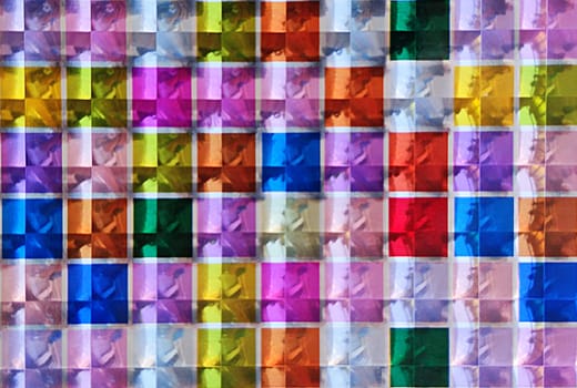 multicolored geometric plastic texture for abstract background.