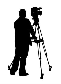Silouette of a cameraman