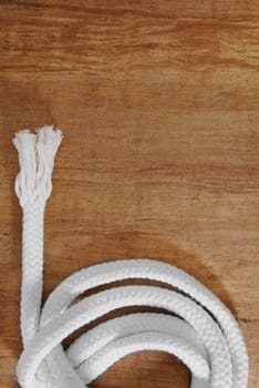 Rope on wood