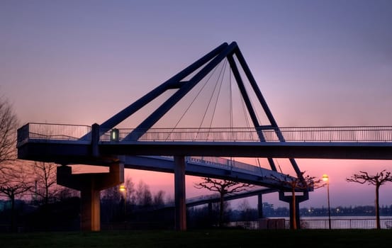 Harbour bridge in Dusseldorf