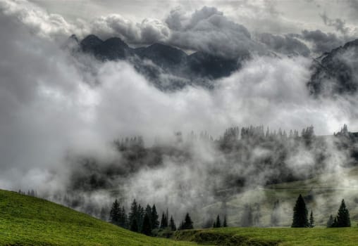 Mountains and Clouds