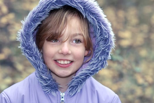 Girl on an autumn day
