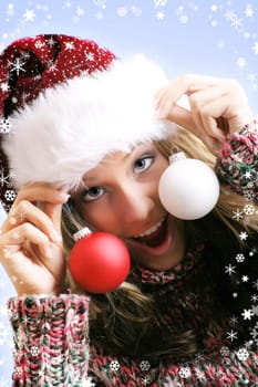 Woman at Christmas
